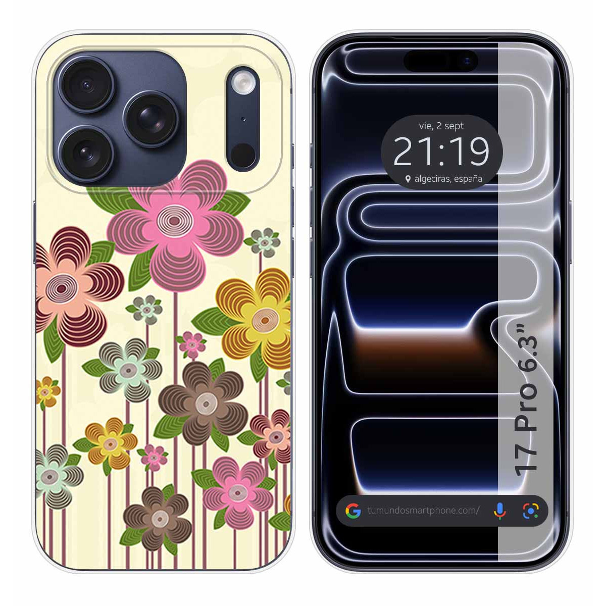 Funda Silicona para Iphone 17 Pro (6.3) diseño Primavera En Flor Dibujos