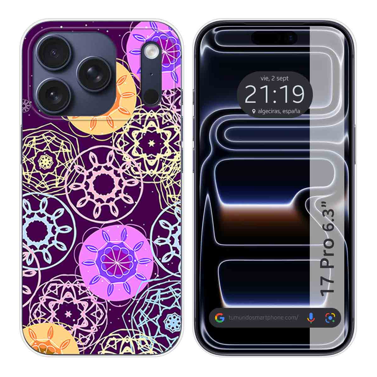 Funda Silicona para Iphone 17 Pro (6.3) diseño Radial Dibujos