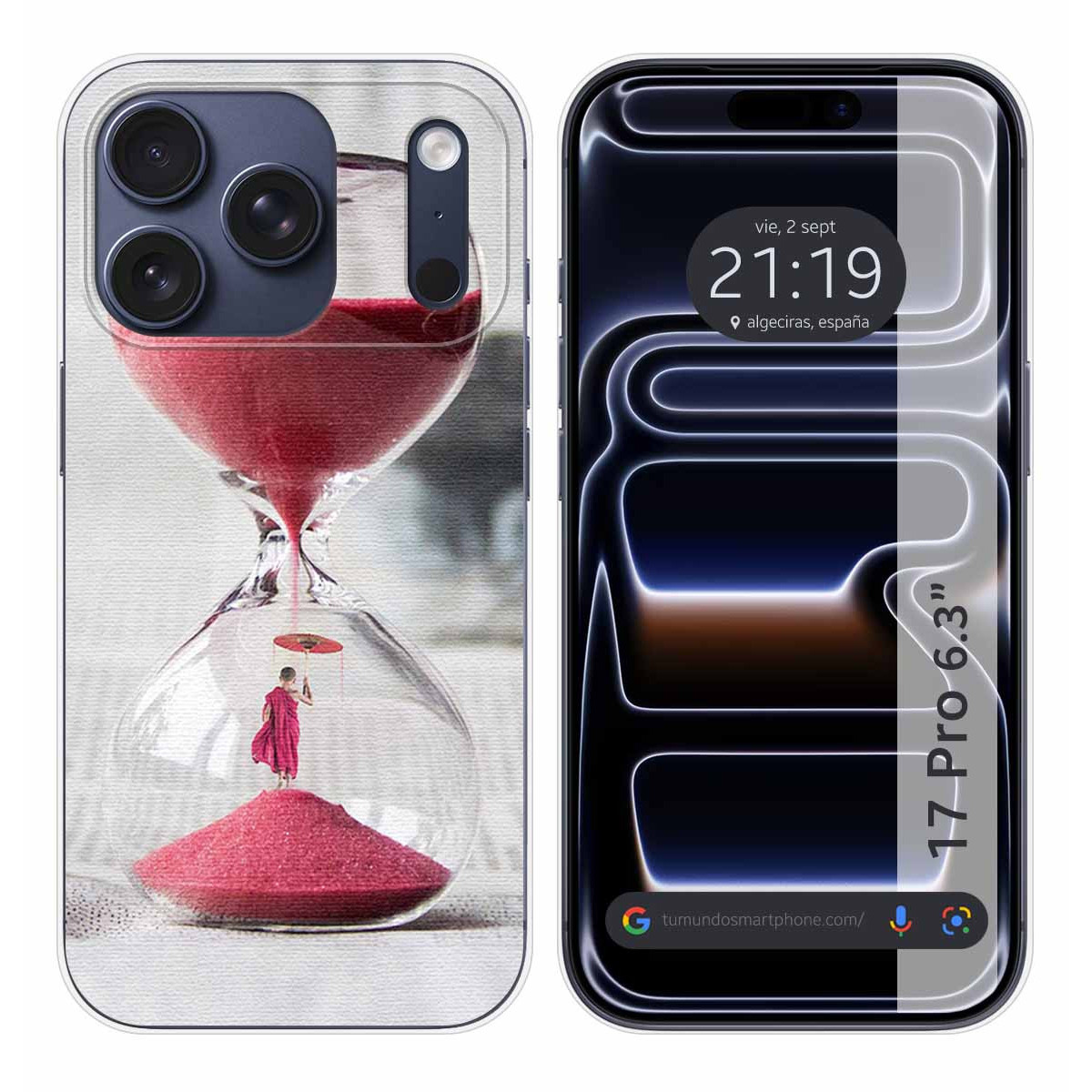Funda Silicona para Iphone 17 Pro (6.3) diseño Reloj Dibujos