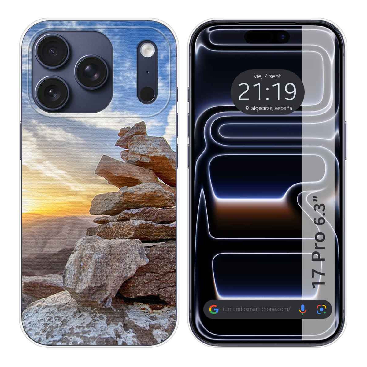 Funda Silicona para Iphone 17 Pro (6.3) diseño Sunset Dibujos