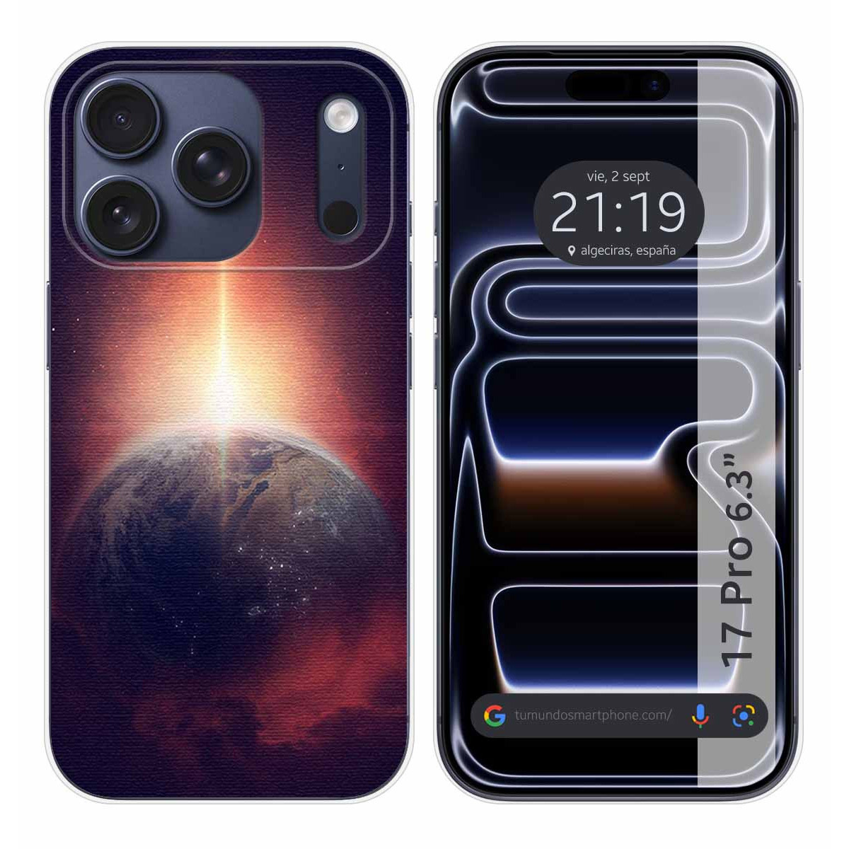 Funda Silicona para Iphone 17 Pro (6.3) diseño Tierra Dibujos