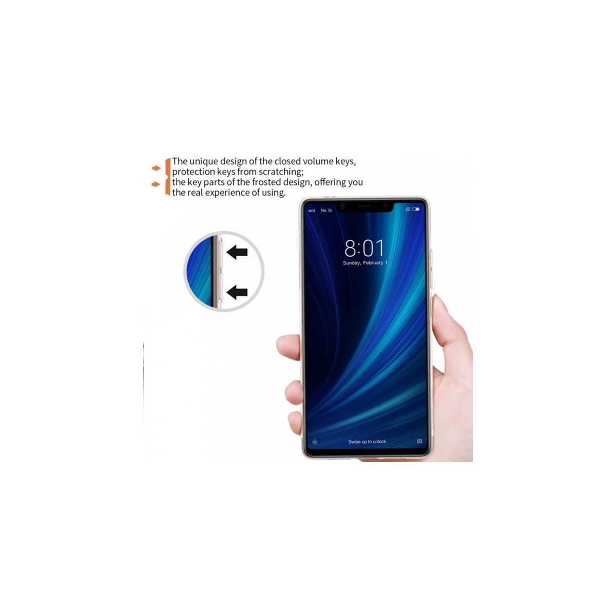 Funda Gel Tpu Nillkin Nature para Xiaomi Mi 8 Se Color Transparente