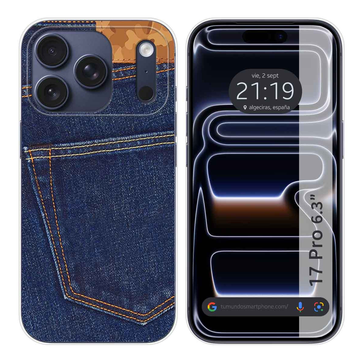 Funda Silicona para Iphone 17 Pro (6.3) diseño Vaquero Dibujos