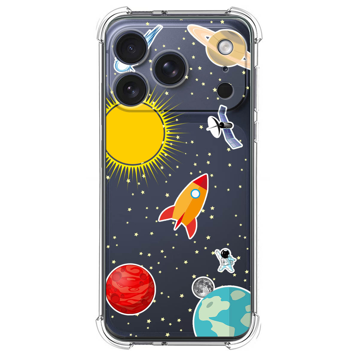 Funda Silicona Antigolpes para Iphone 17 Pro (6.3) diseño Espacio Dibujos