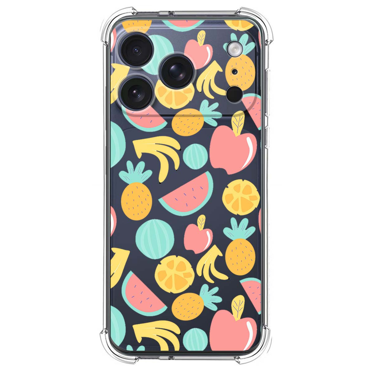 Funda Silicona Antigolpes para Iphone 17 Pro (6.3) diseño Frutas 02 Dibujos