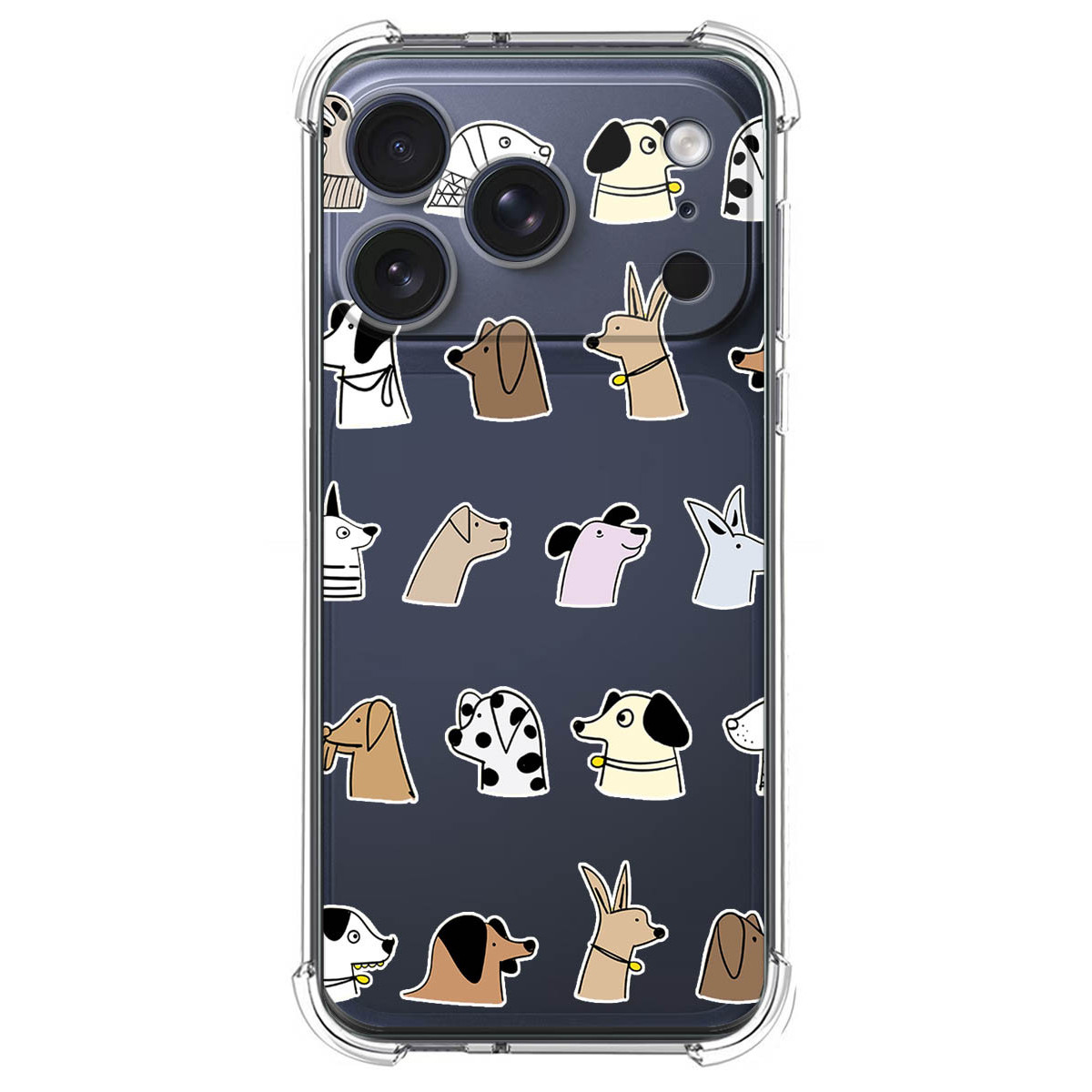 Funda Silicona Antigolpes para Iphone 17 Pro (6.3) diseño Perros Dibujos