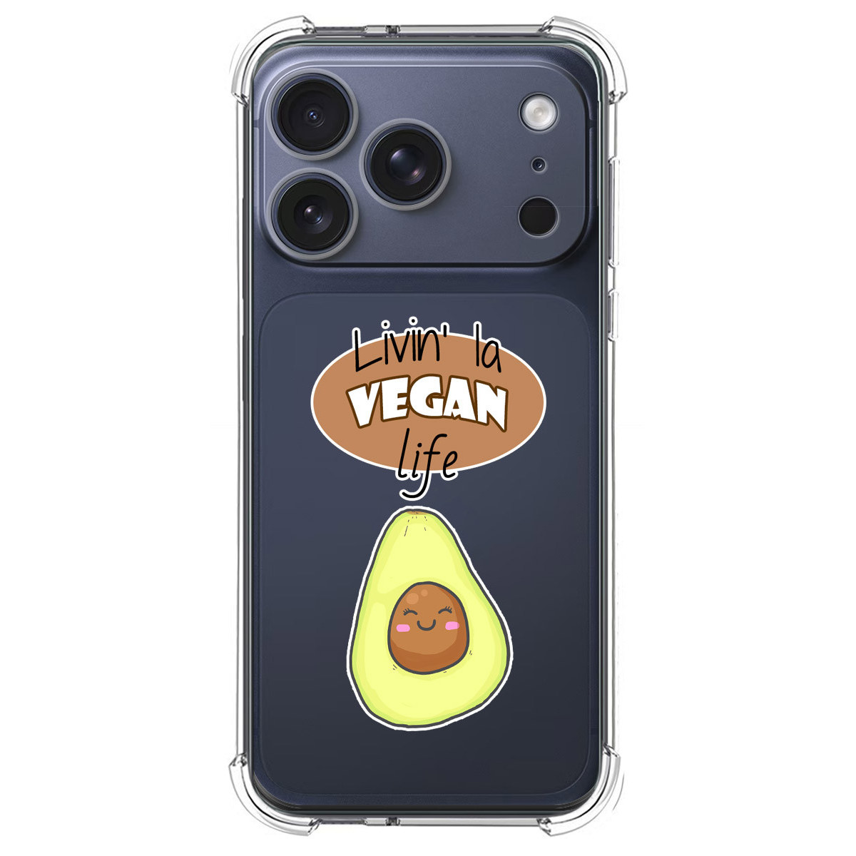 Funda Silicona Antigolpes para Iphone 17 Pro (6.3) diseño Vegan Life Dibujos