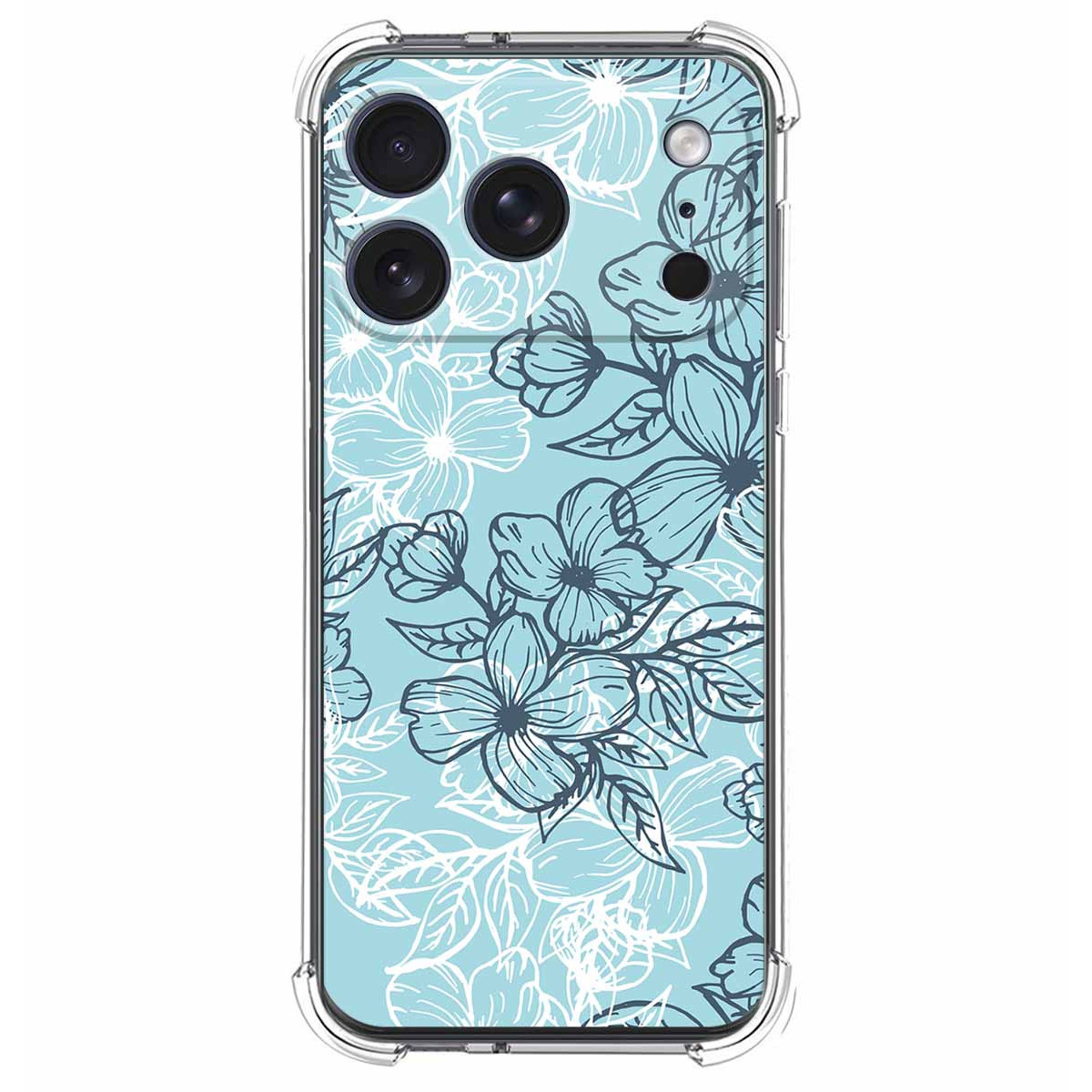 Funda Silicona Antigolpes para Iphone 17 Pro (6.3) diseño Flores 03 Dibujos