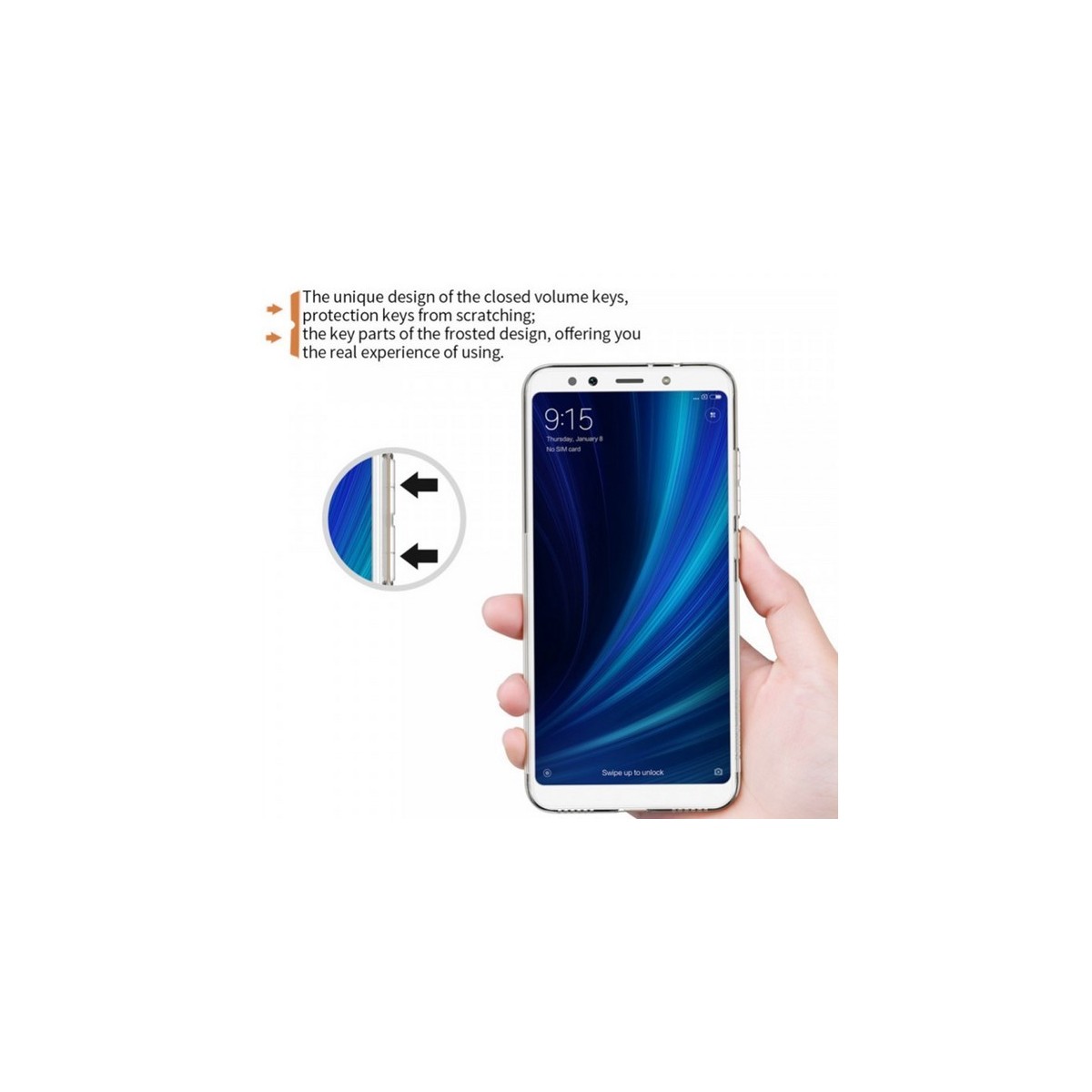 Funda Gel Tpu Nillkin Nature para Xiaomi Mi 6X / Mi A2 Color Transparente