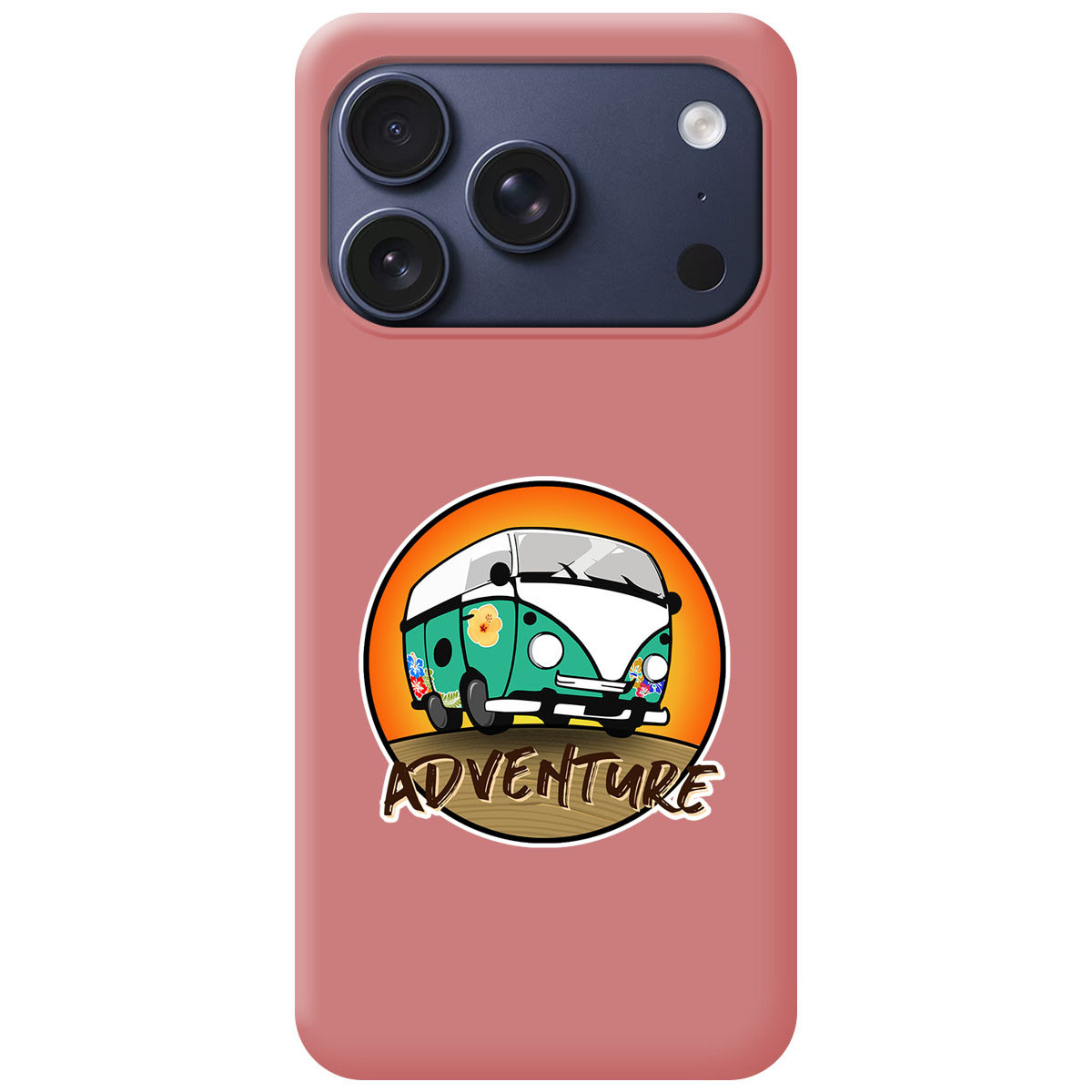 Funda Silicona Líquida Rosa para Iphone 17 Pro (6.3) diseño Adventure Dibujos