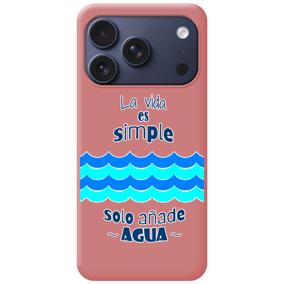 Funda Silicona Líquida Rosa para Iphone 17 Pro (6.3) diseño Agua Dibujos