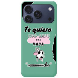 Funda Silicona Líquida Verde para Iphone 17 Pro (6.3) diseño Vaca Dibujos
