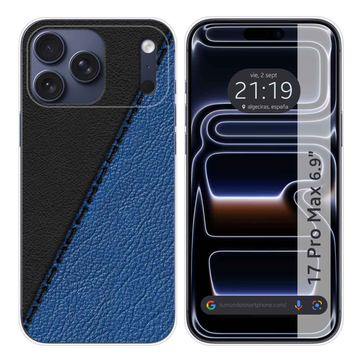 Funda Silicona para Iphone 17 Pro Max (6.9) diseño Cuero 02 Dibujos