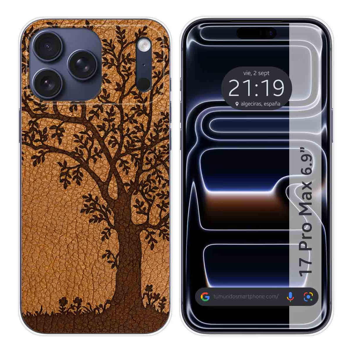 Funda Silicona para Iphone 17 Pro Max (6.9) diseño Cuero 03 Dibujos