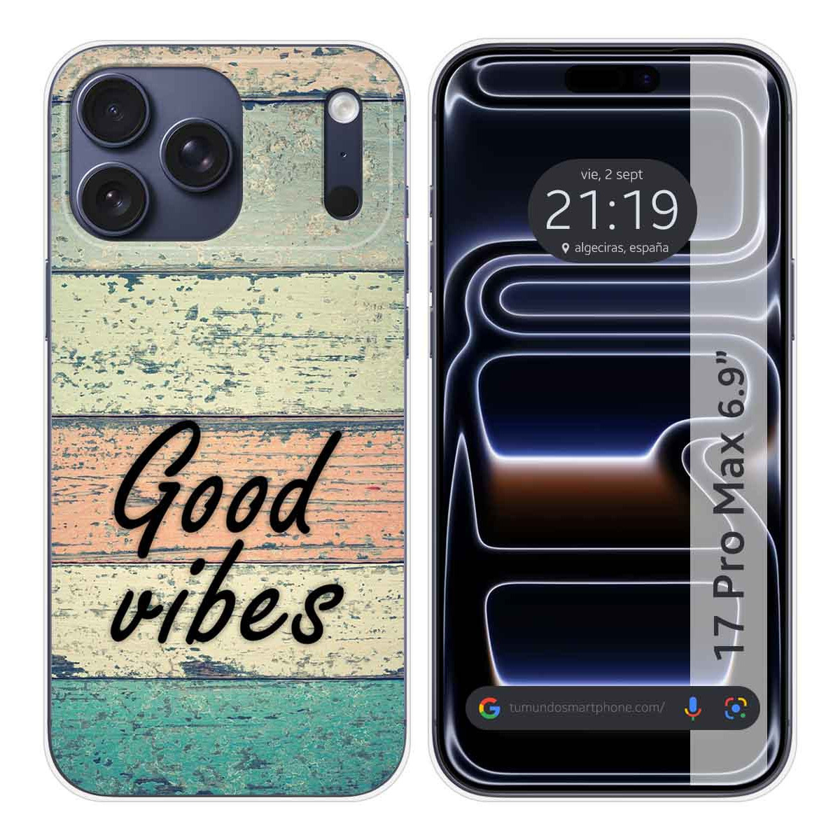 Funda Silicona para Iphone 17 Pro Max (6.9) diseño Madera 01 Dibujos