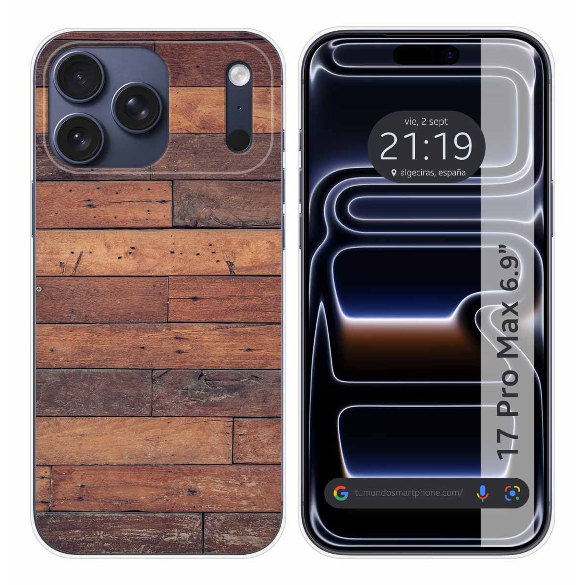 Funda Silicona para Iphone 17 Pro Max (6.9) diseño Madera 03 Dibujos