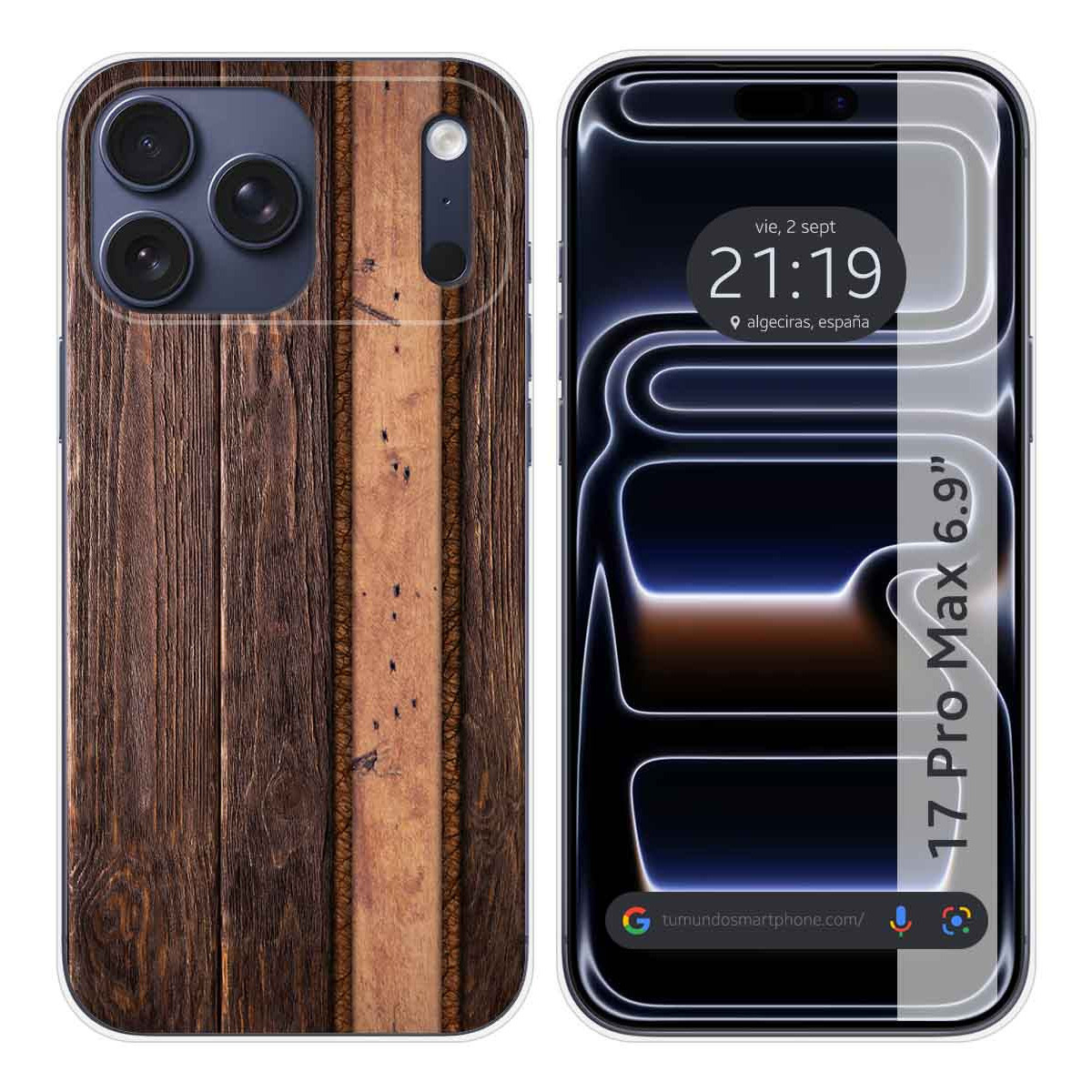 Funda Silicona para Iphone 17 Pro Max (6.9) diseño Madera 05 Dibujos