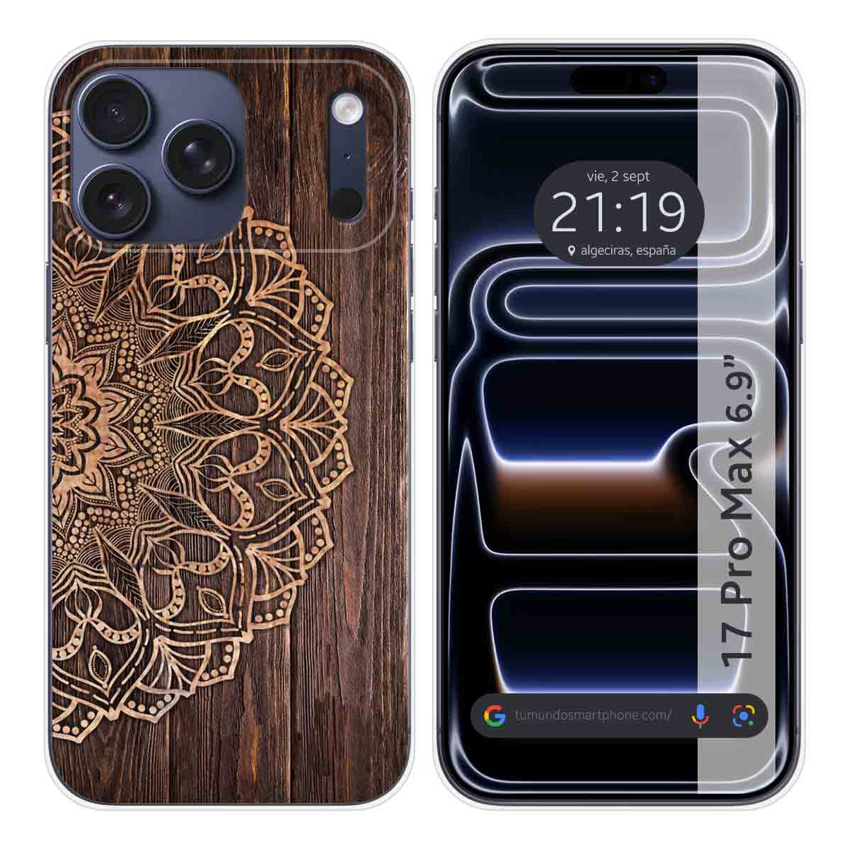 Funda Silicona para Iphone 17 Pro Max (6.9) diseño Madera 06 Dibujos