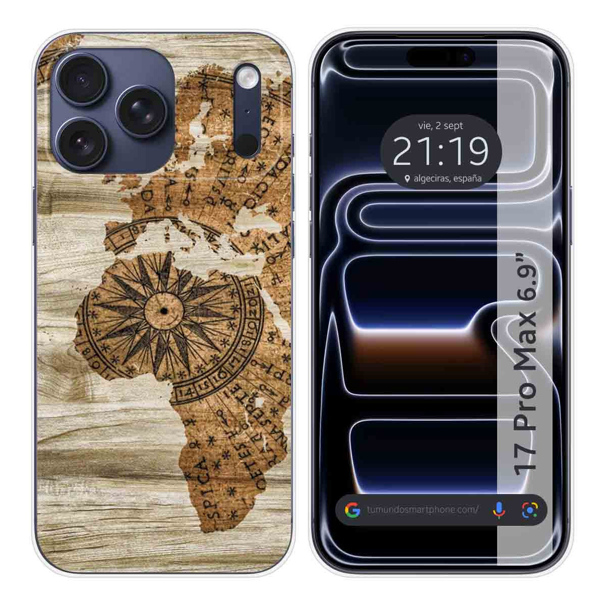 Funda Silicona para Iphone 17 Pro Max (6.9) diseño Madera 07 Dibujos