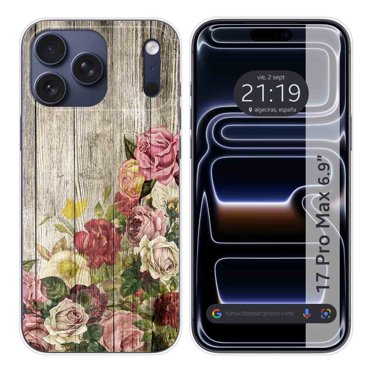 Funda Silicona para Iphone 17 Pro Max (6.9) diseño Madera 08 Dibujos