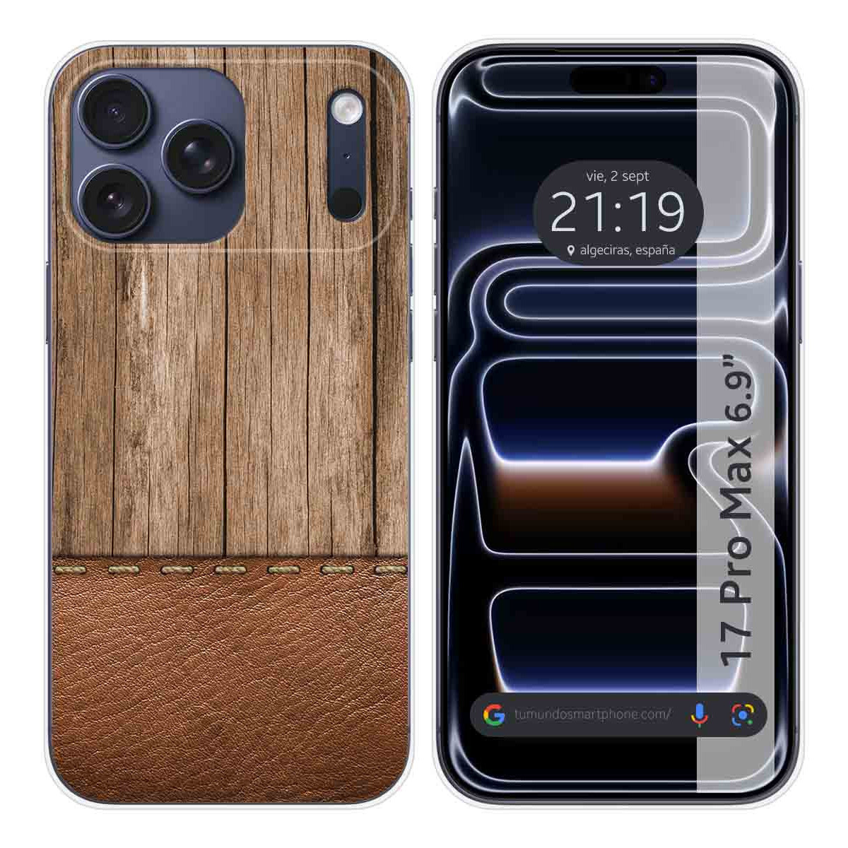 Funda Silicona para Iphone 17 Pro Max (6.9) diseño Madera 09 Dibujos