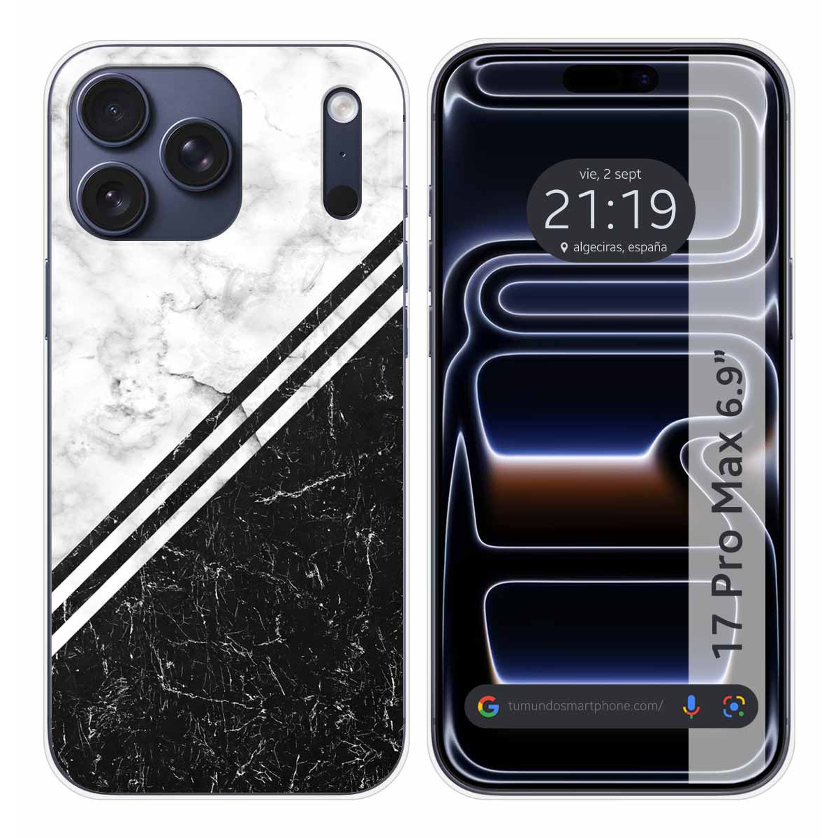 Funda Silicona para Iphone 17 Pro Max (6.9) diseño Mármol 01 Dibujos