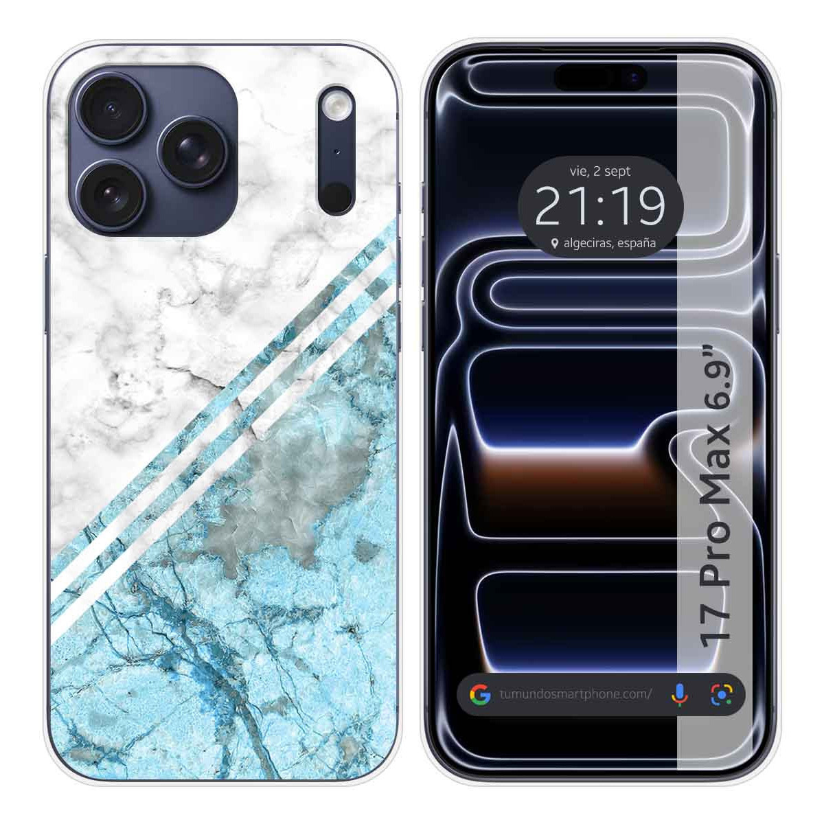 Funda Silicona para Iphone 17 Pro Max (6.9) diseño Mármol 02 Dibujos