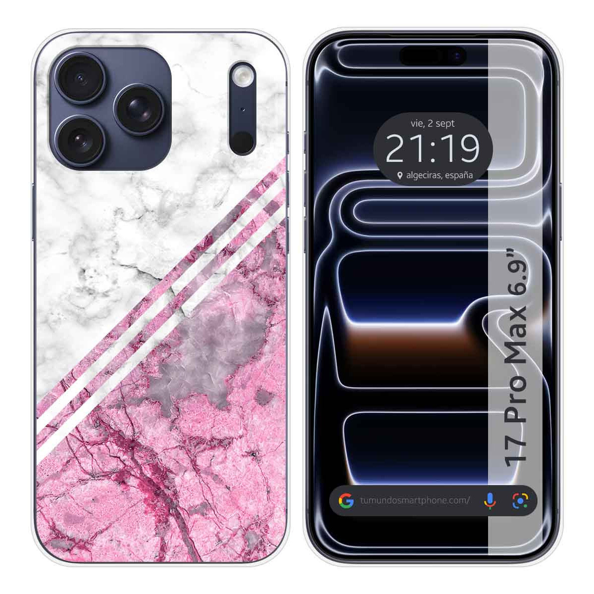 Funda Silicona para Iphone 17 Pro Max (6.9) diseño Mármol 03 Dibujos