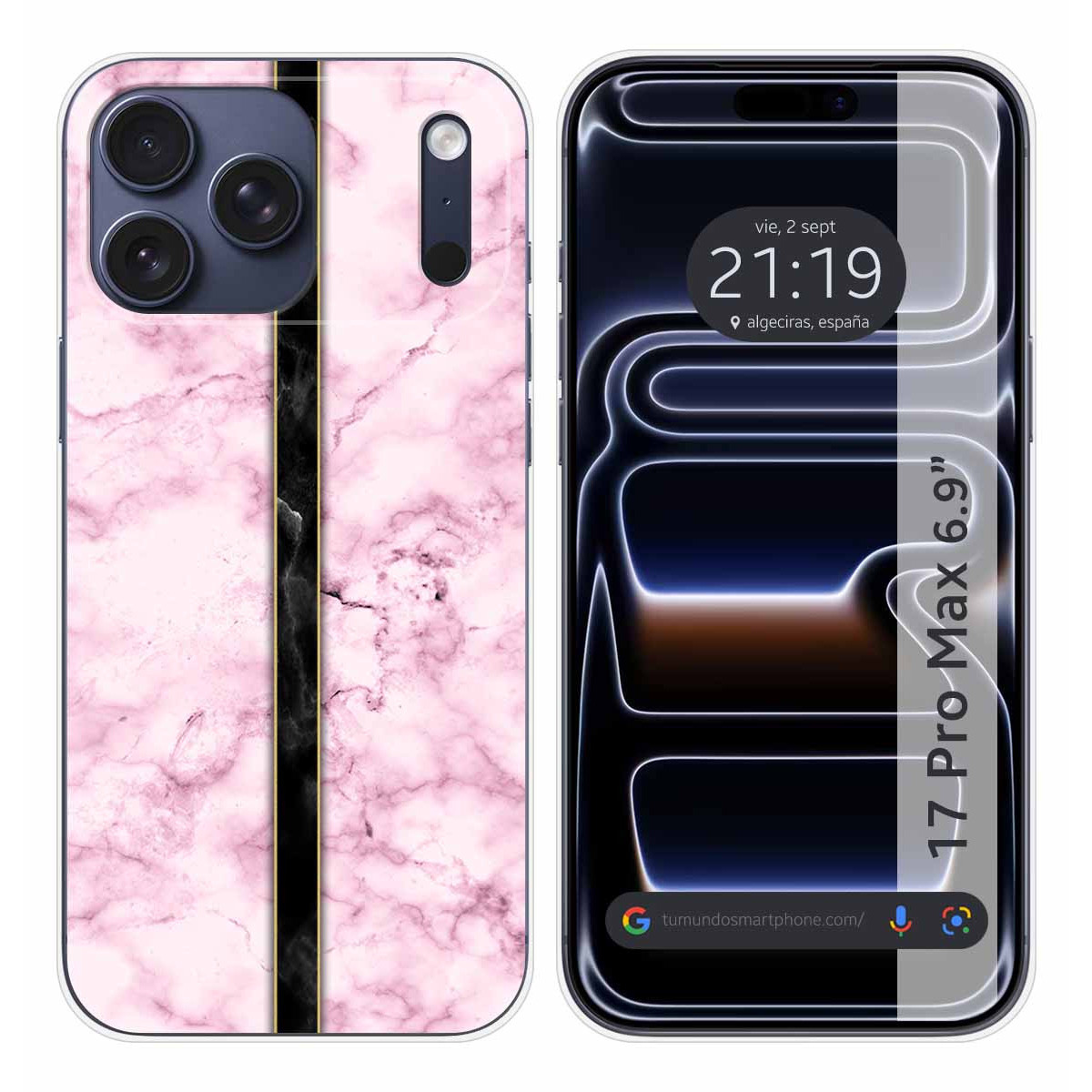 Funda Silicona para Iphone 17 Pro Max (6.9) diseño Mármol 04 Dibujos