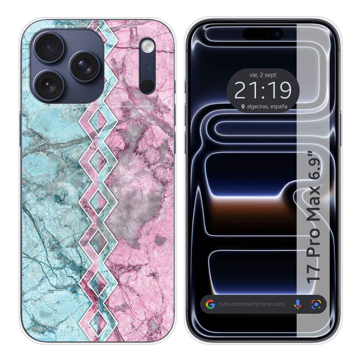 Funda Silicona para Iphone 17 Pro Max (6.9) diseño Mármol 08 Dibujos