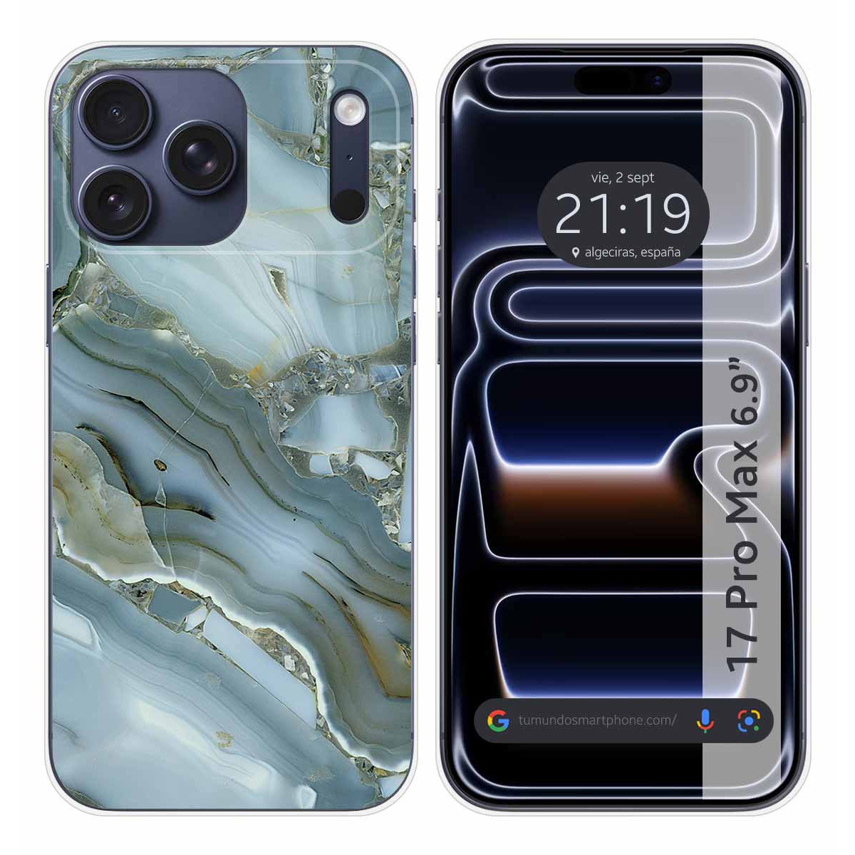 Funda Silicona para Iphone 17 Pro Max (6.9) diseño Mármol 09 Dibujos