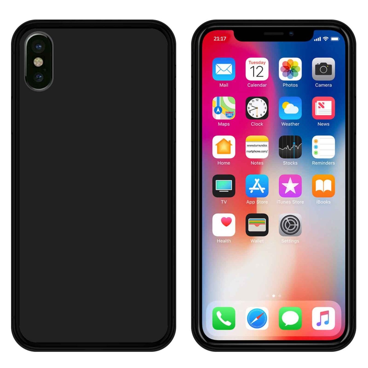 Funda Gel Tpu para Iphone X / XS Color Negra