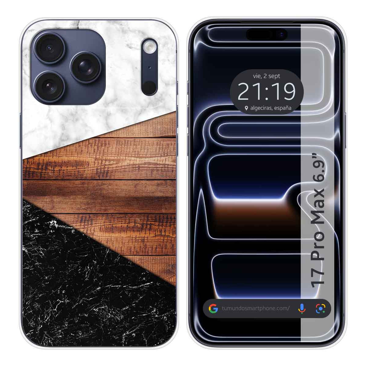 Funda Silicona para Iphone 17 Pro Max (6.9) diseño Mármol 11 Dibujos