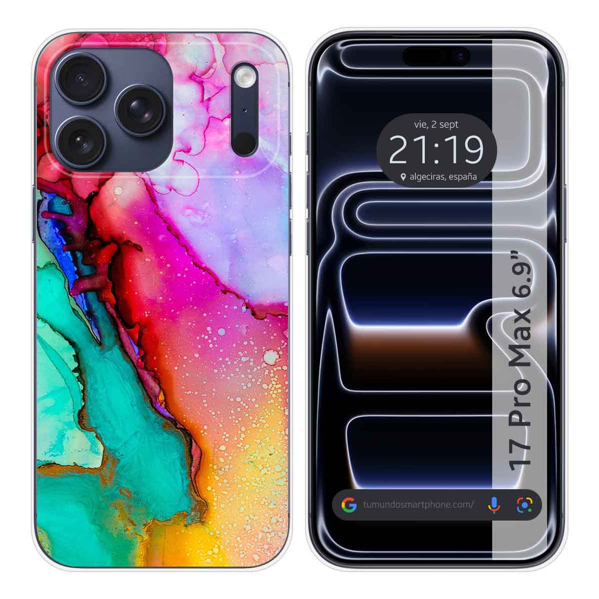 Funda Silicona para Iphone 17 Pro Max (6.9) diseño Mármol 15 Dibujos