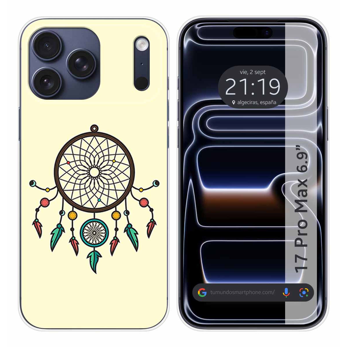 Funda Silicona para Iphone 17 Pro Max (6.9) diseño Atrapasueños Dibujos
