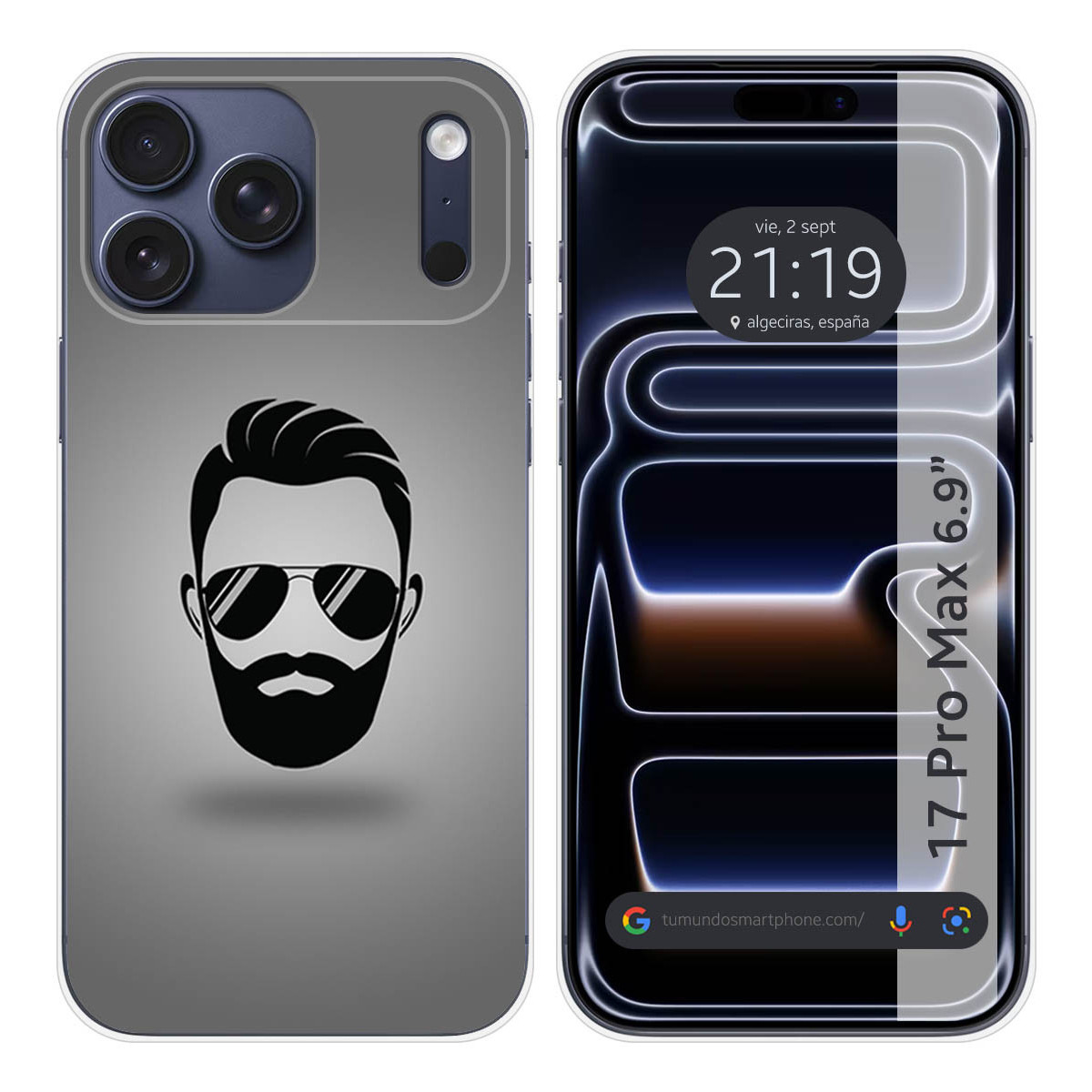 Funda Silicona para Iphone 17 Pro Max (6.9) diseño Barba Dibujos