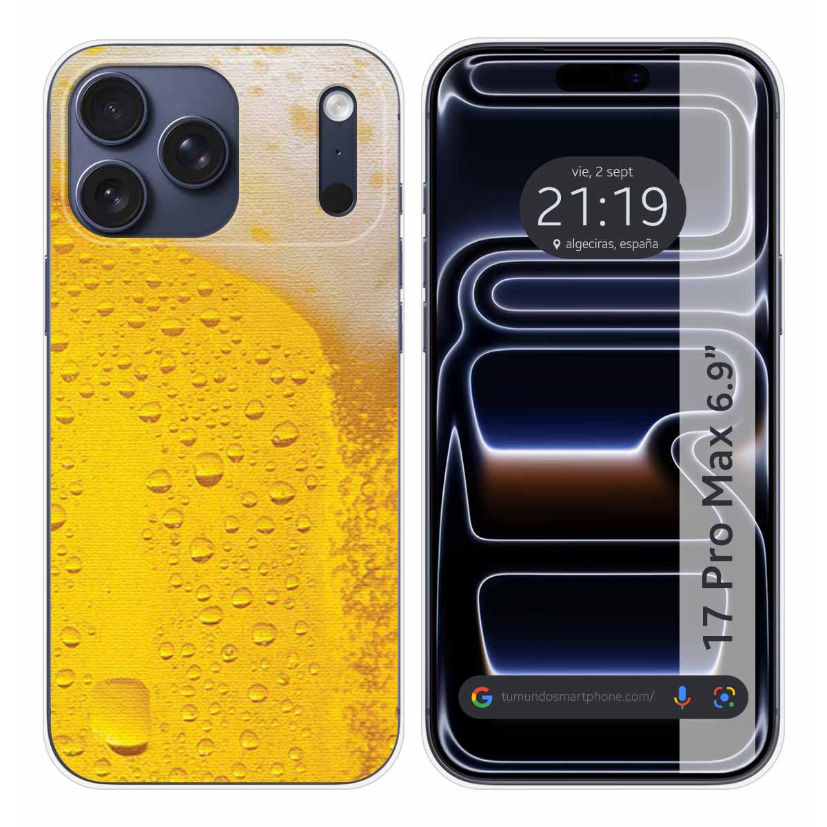 Funda Silicona para Iphone 17 Pro Max (6.9) diseño Cerveza Dibujos