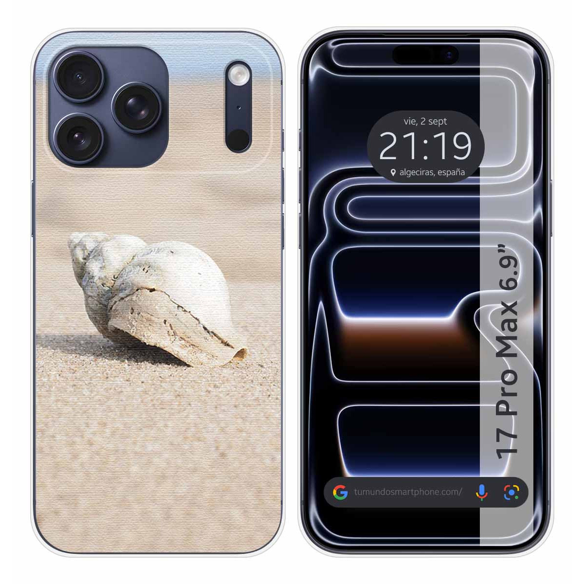 Funda Silicona para Iphone 17 Pro Max (6.9) diseño Concha Dibujos