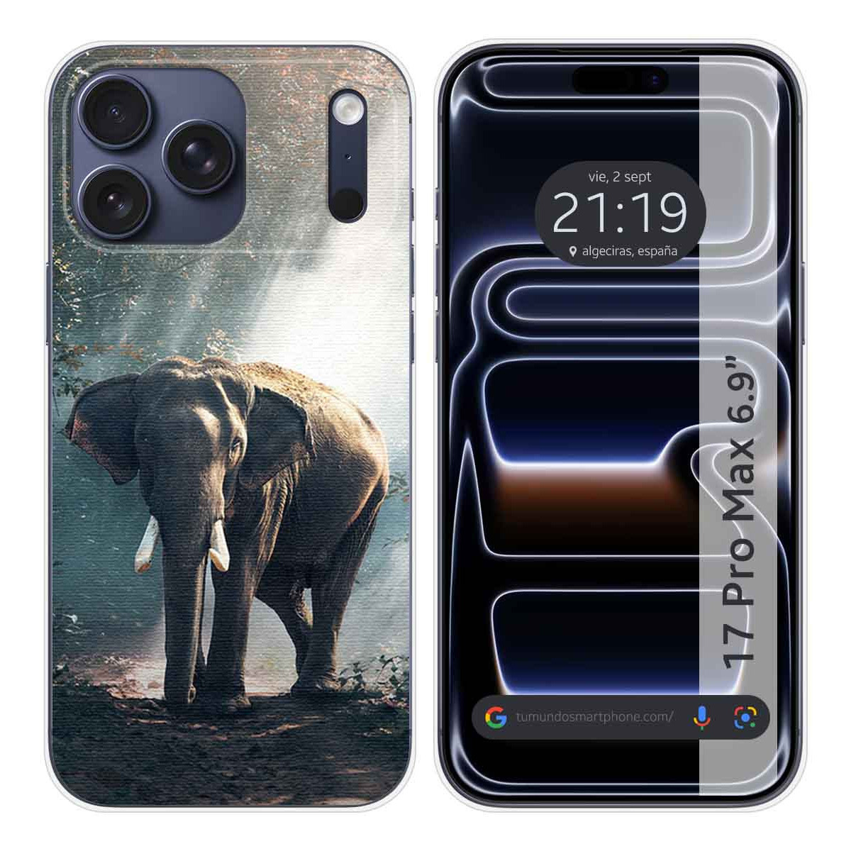 Funda Silicona para Iphone 17 Pro Max (6.9) diseño Elefante Dibujos