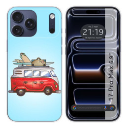 Funda Silicona para Iphone 17 Pro Max (6.9) diseño Furgoneta Dibujos