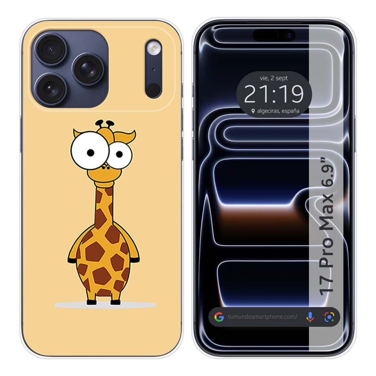 Funda Silicona para Iphone 17 Pro Max (6.9) diseño Jirafa Dibujos