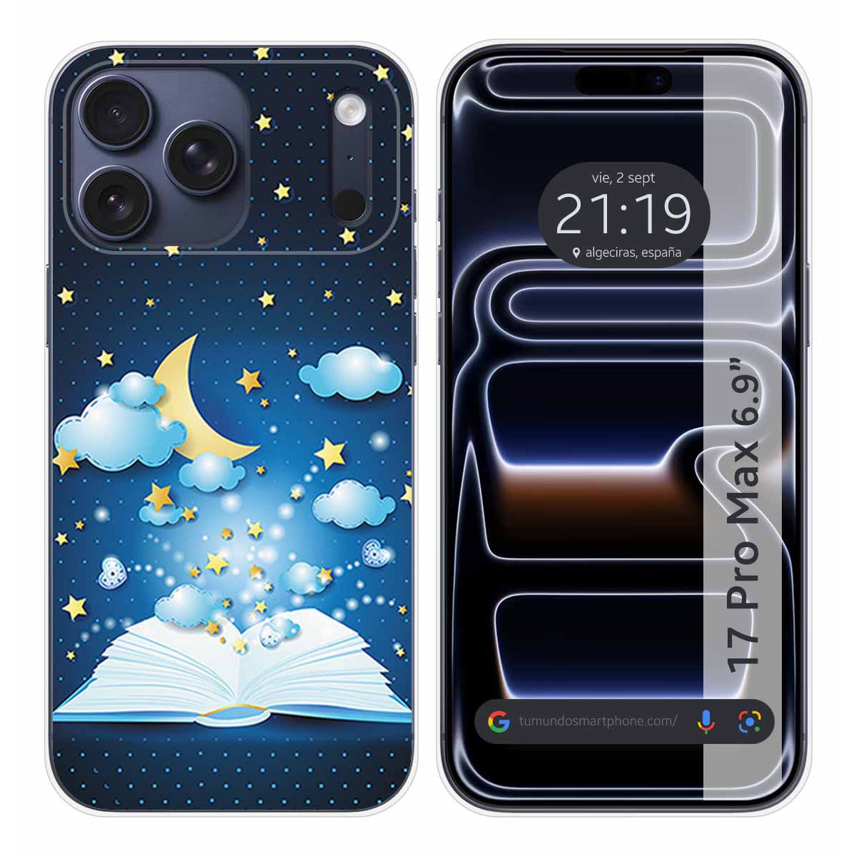 Funda Silicona para Iphone 17 Pro Max (6.9) diseño Libro Cuentos Dibujos