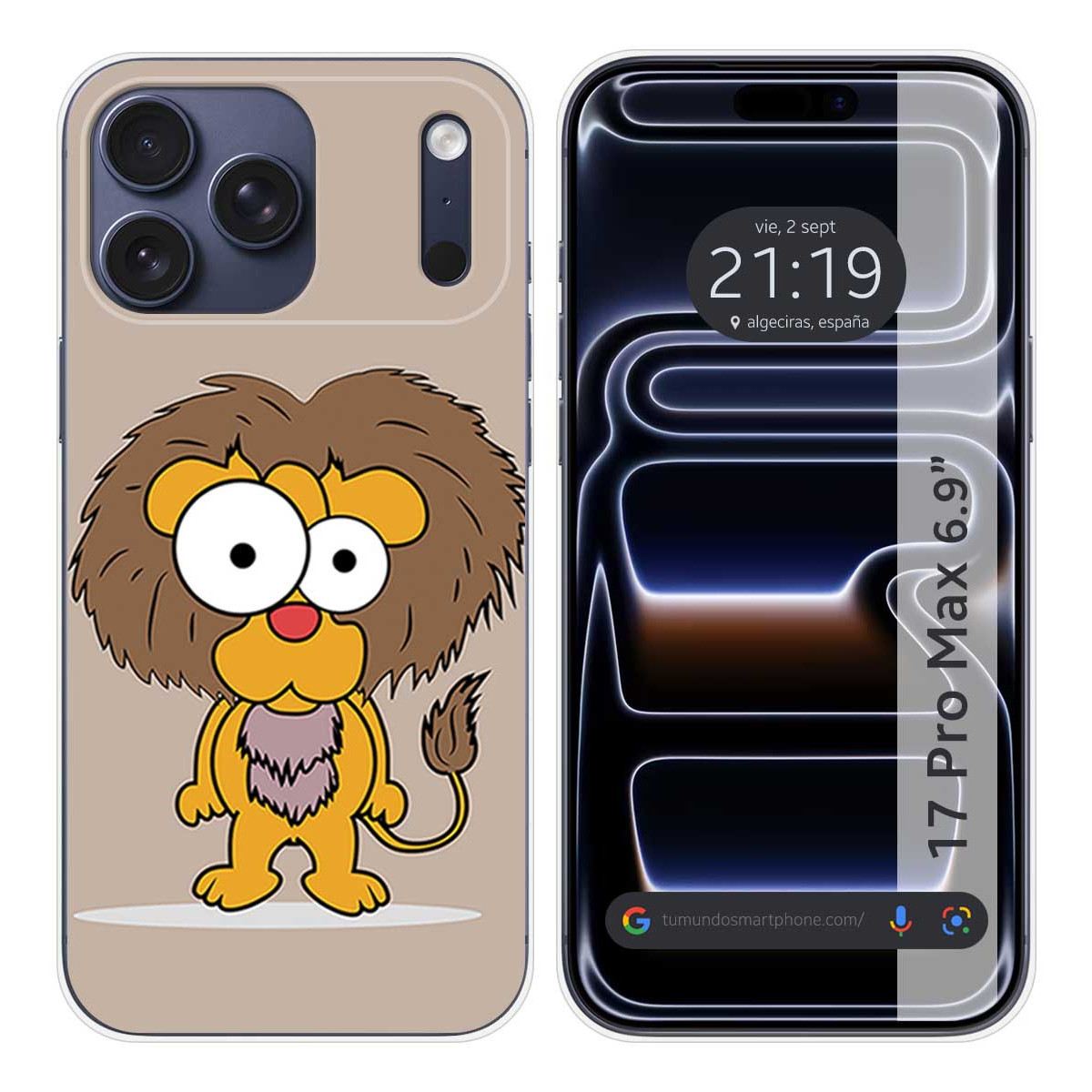 Funda Silicona para Iphone 17 Pro Max (6.9) diseño Leon Dibujos