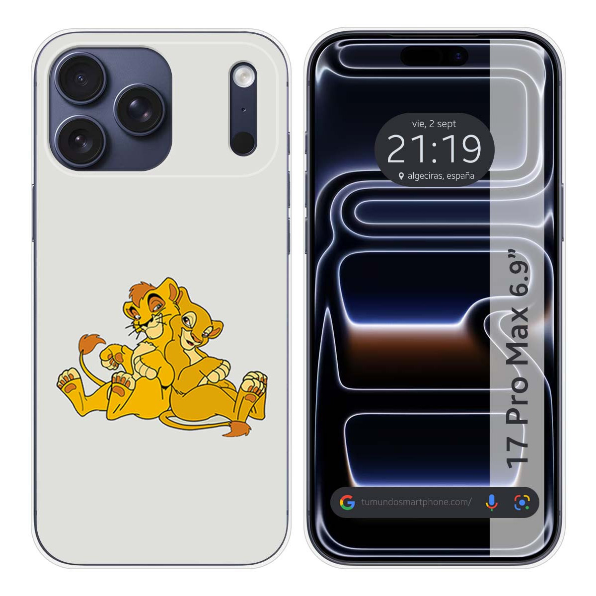 Funda Silicona para Iphone 17 Pro Max (6.9) diseño Leones Dibujos