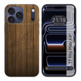 Funda Silicona para Iphone 17 Pro Max (6.9) diseño Madera Dibujos