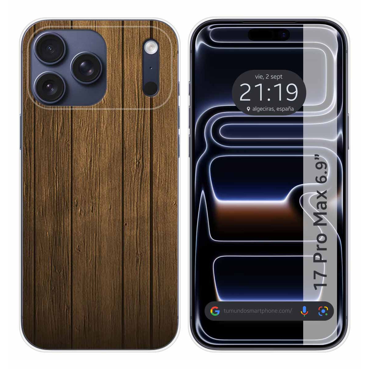 Funda Silicona para Iphone 17 Pro Max (6.9) diseño Madera Dibujos