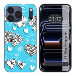 Funda Silicona para Iphone 17 Pro Max (6.9) diseño Mariposas Dibujos