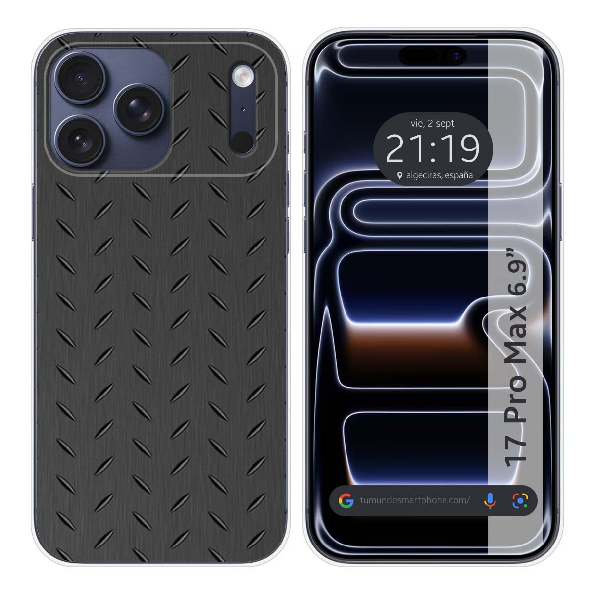 Funda Silicona para Iphone 17 Pro Max (6.9) diseño Metal Dibujos