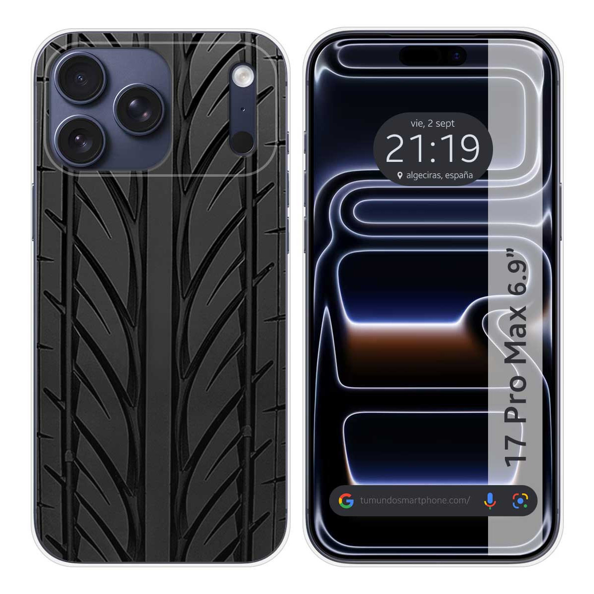 Funda Silicona para Iphone 17 Pro Max (6.9) diseño Neumatico Dibujos