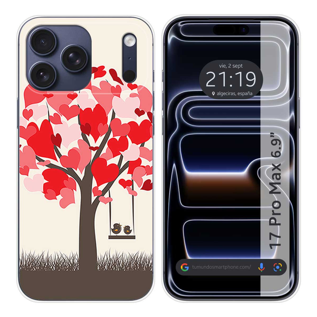 Funda Silicona para Iphone 17 Pro Max (6.9) diseño Pajaritos Dibujos